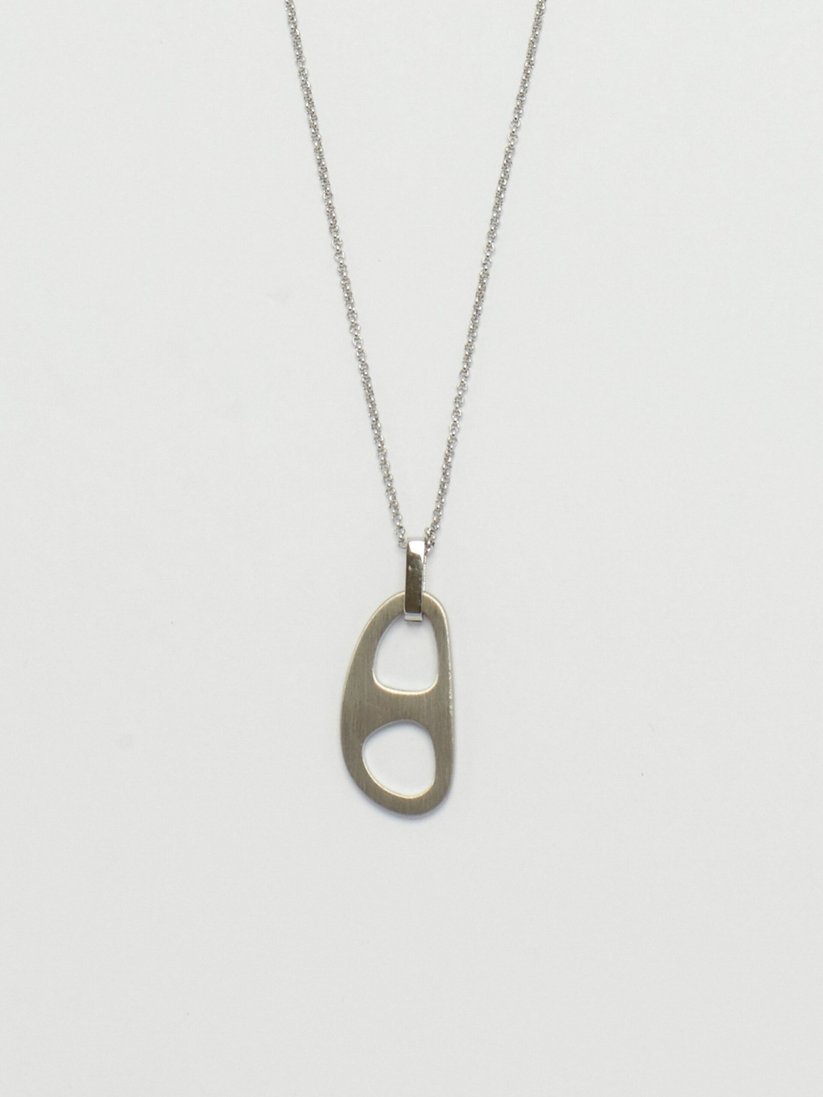 Adjustable Silver Tab Necklace