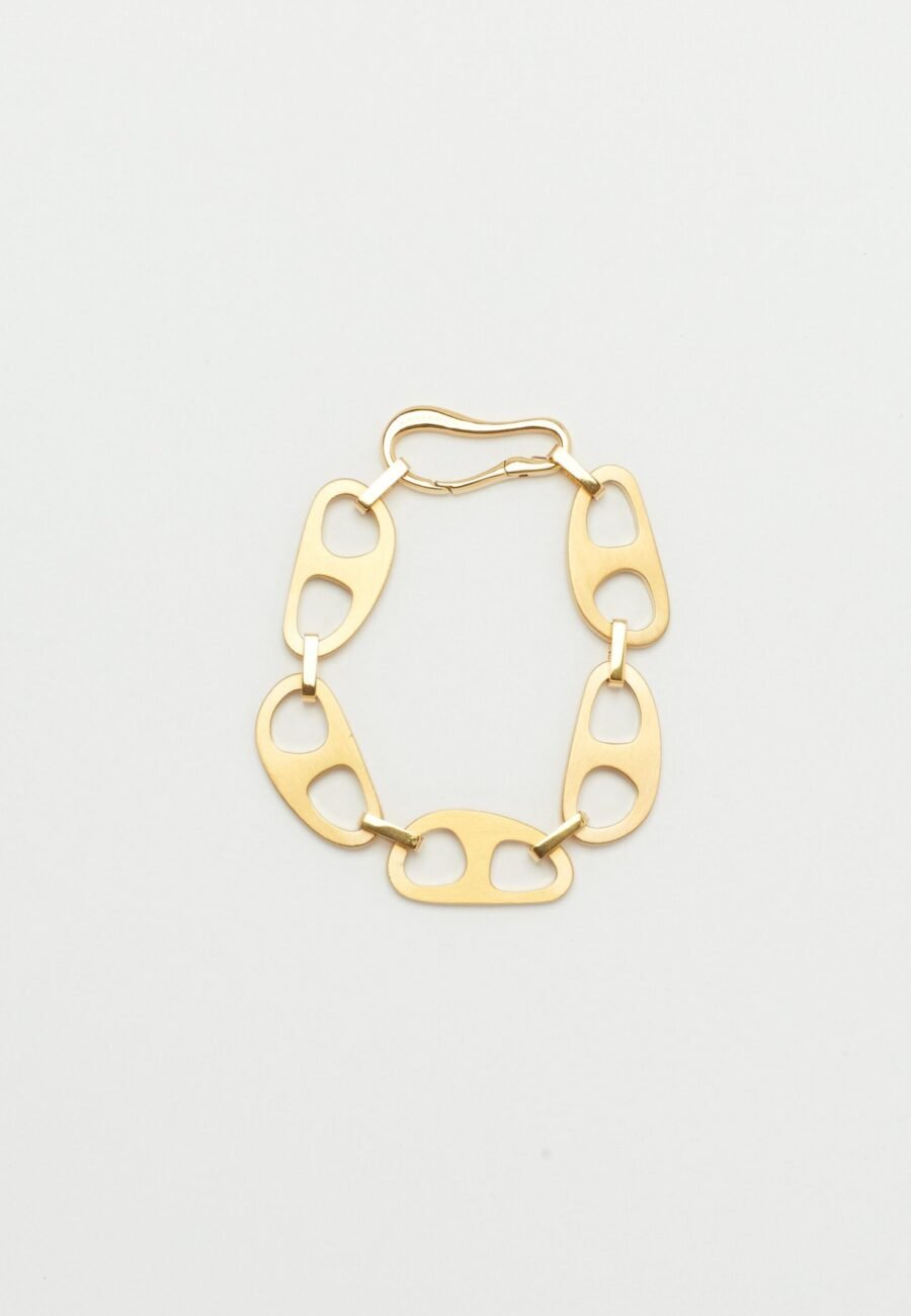 Gold Brushed Tab Bracelet