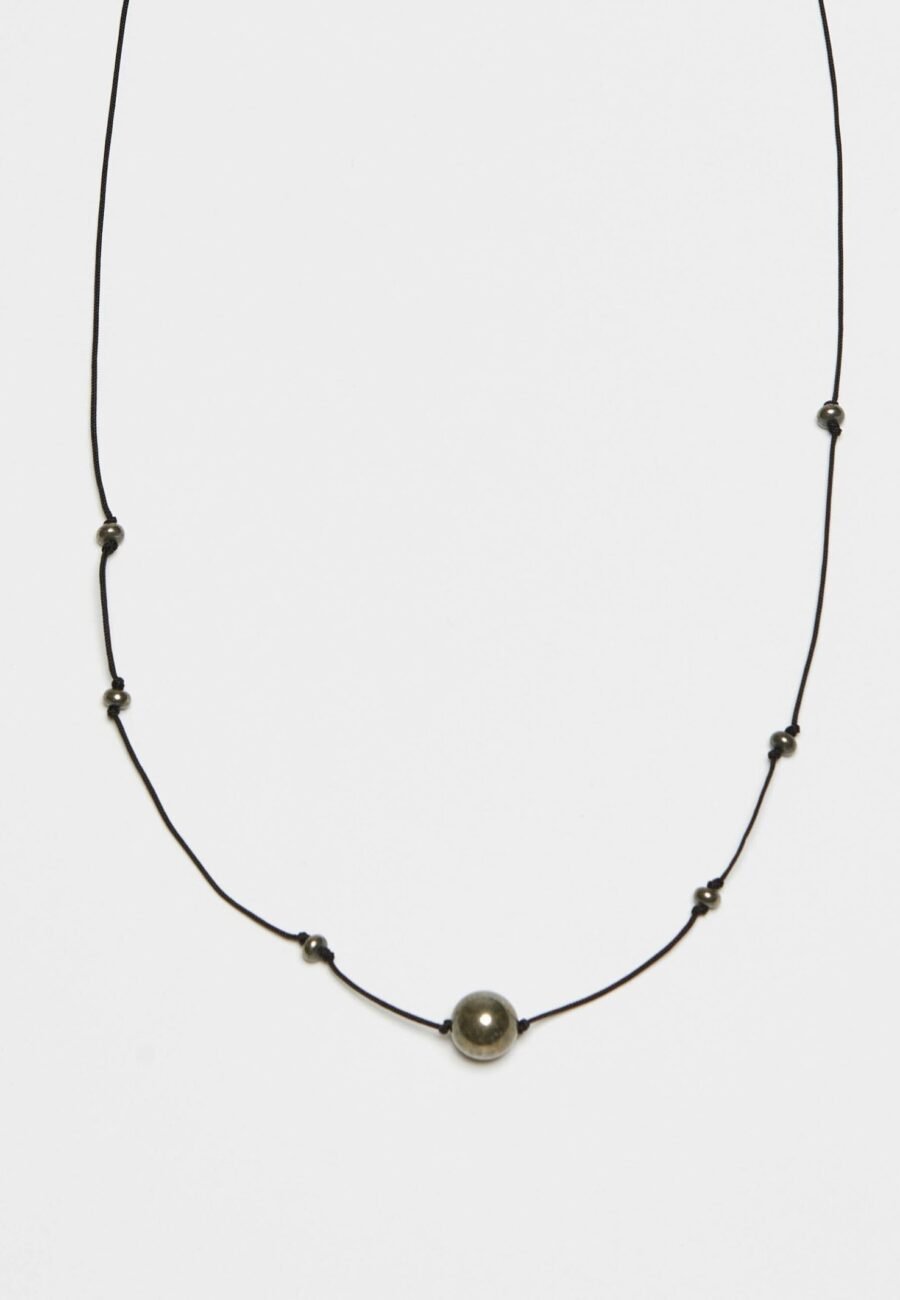 Knotted Pyrite Necklace