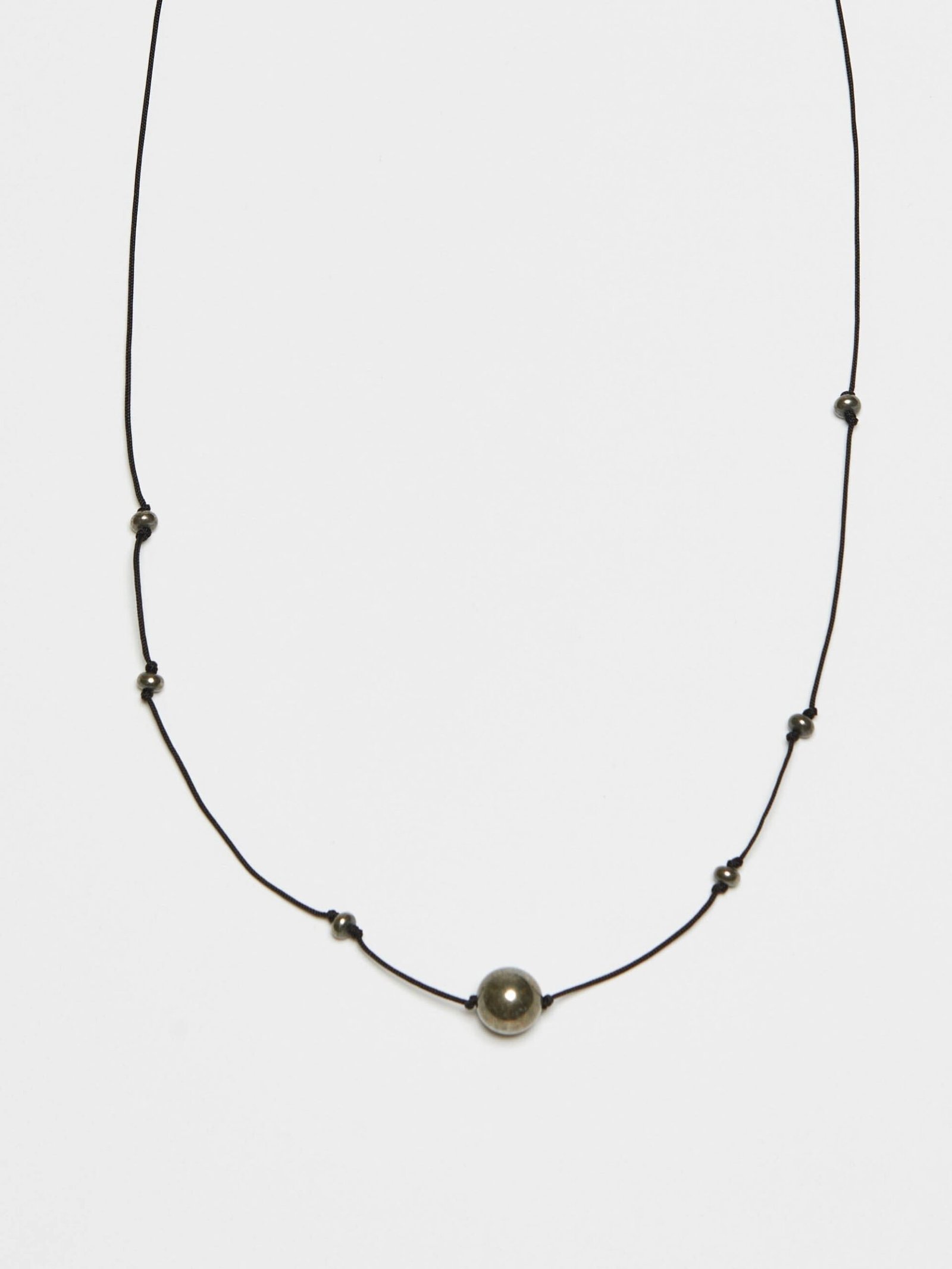 Knotted Pyrite Necklace