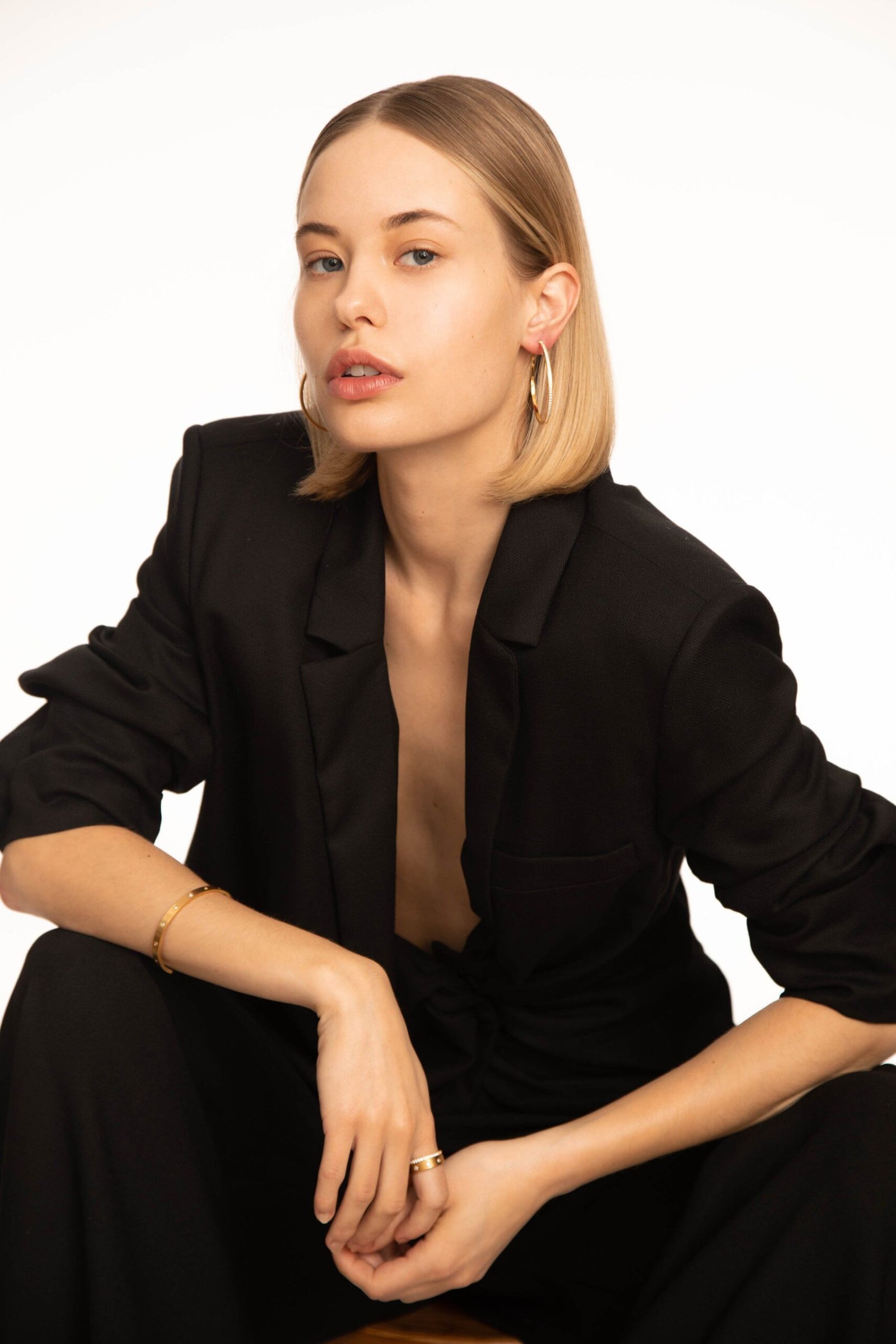 Large Diamond Hoops - Image 2