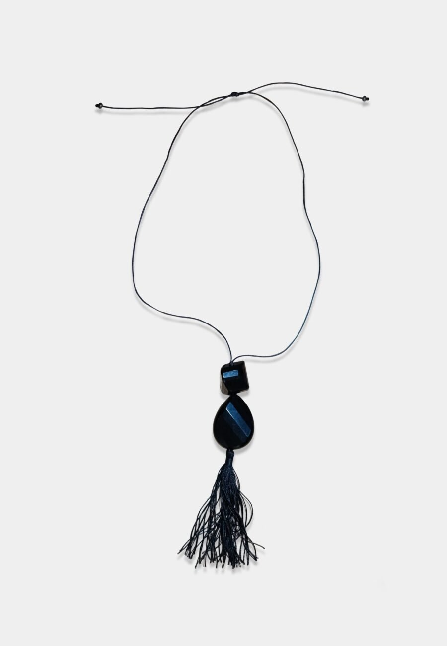 Onyx Tassel Necklace
