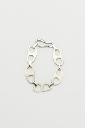 Silver Brushed Tab Bracelet