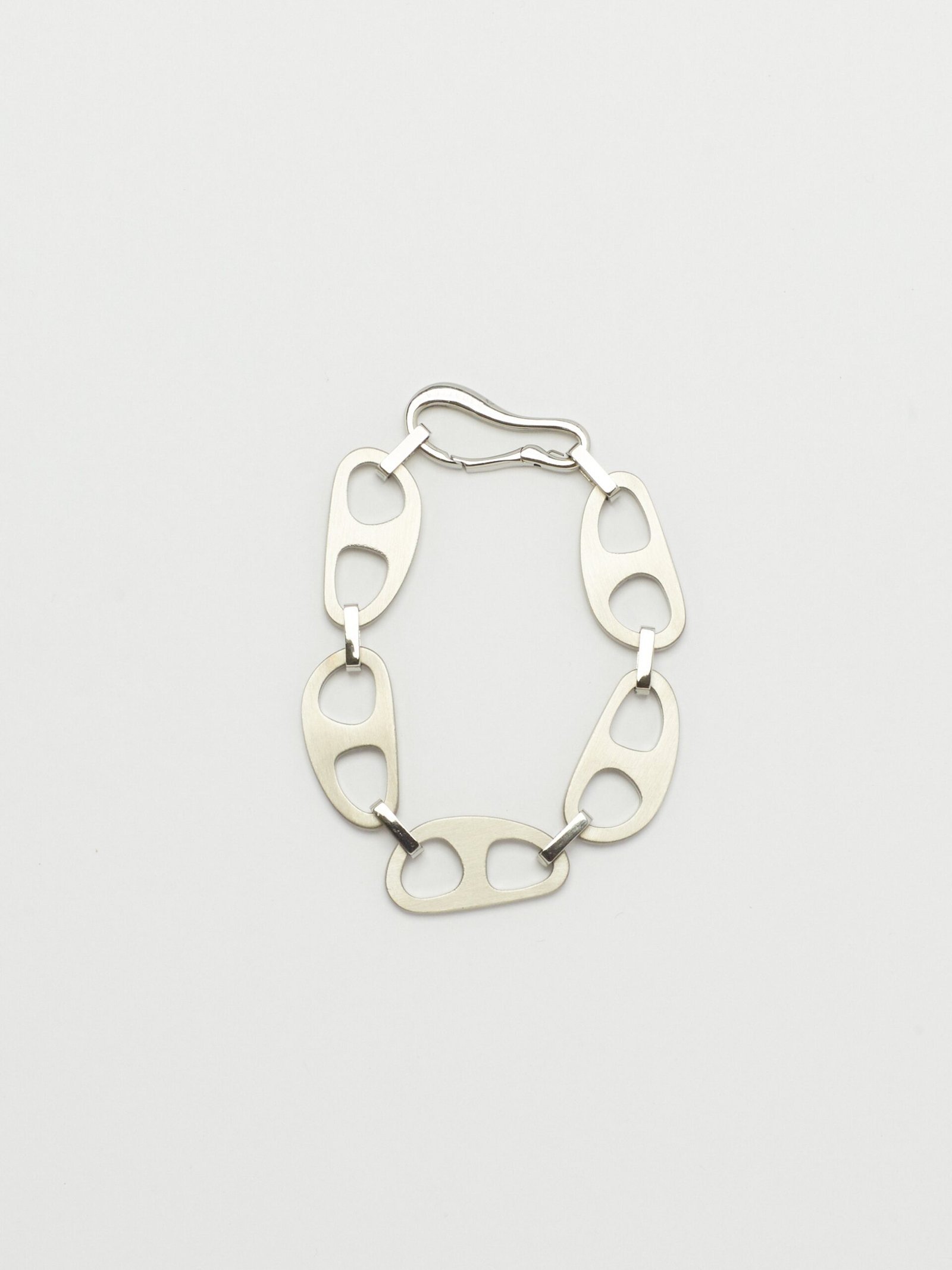 Silver Brushed Tab Bracelet