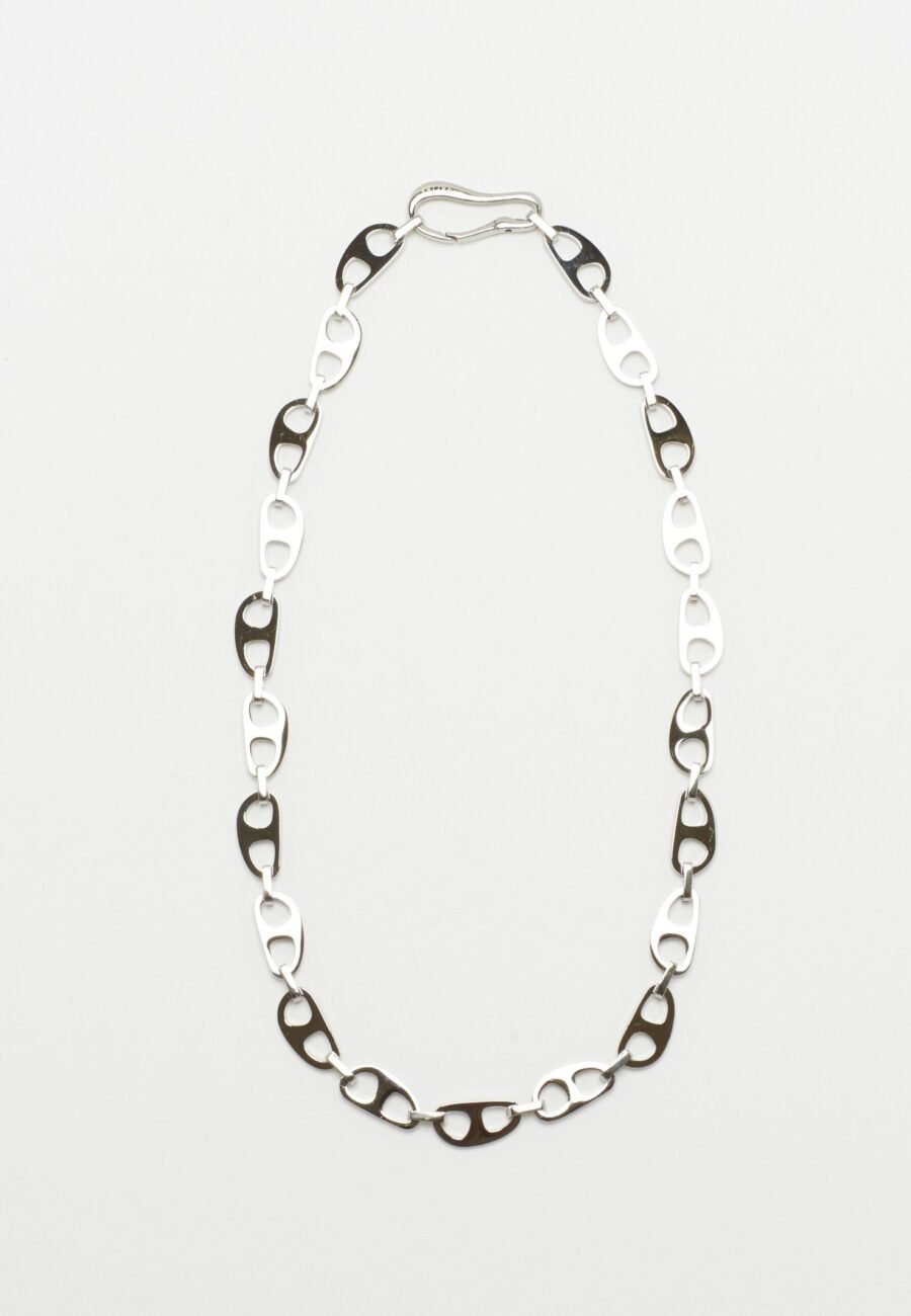 Small Silver Tab Necklace