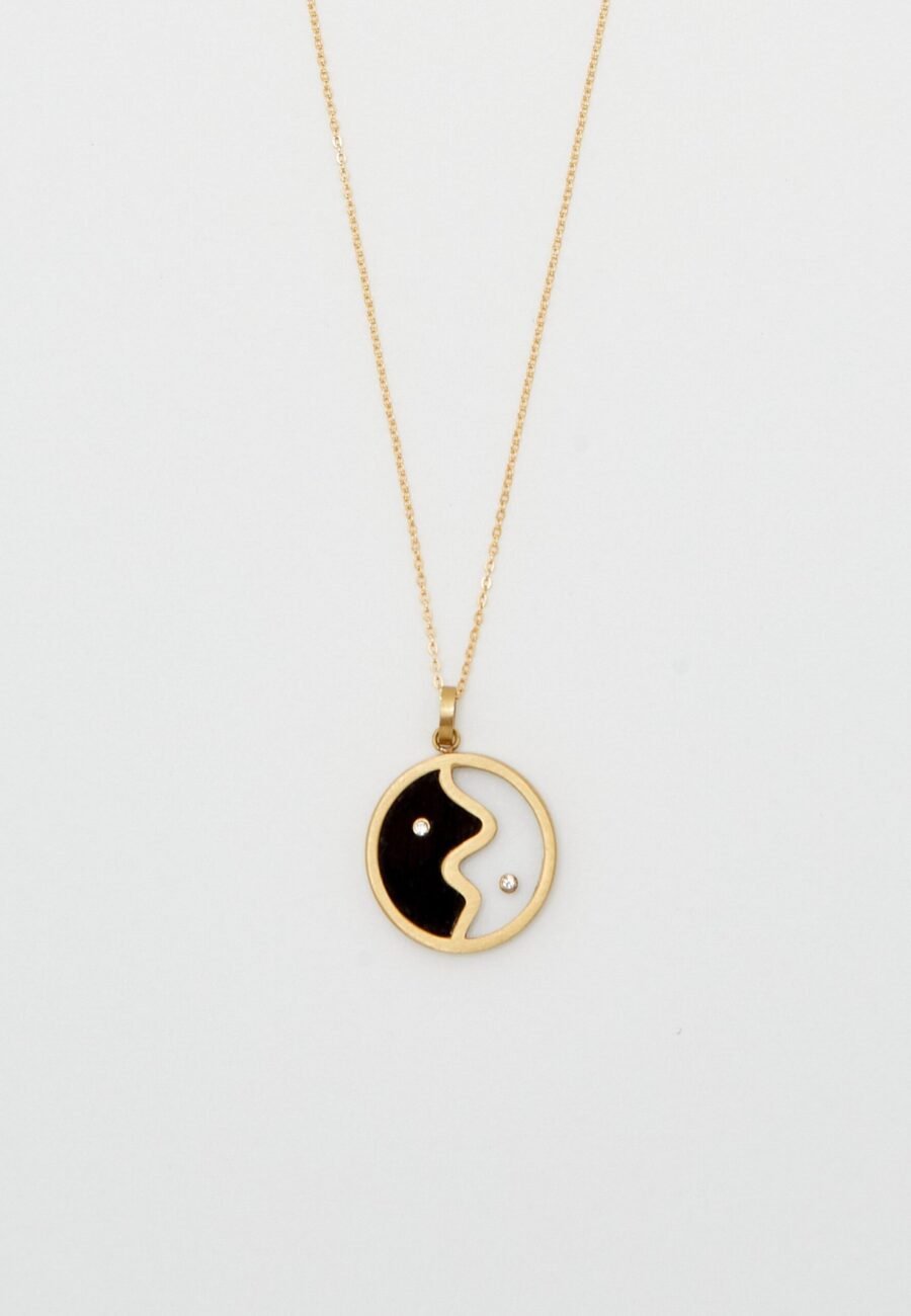 Yin Yang Glass Necklace